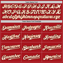 Load image into Gallery viewer, Custom Red White-Orange Authentic Baseball Jersey
