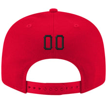 Load image into Gallery viewer, Custom Red Black-White Stitched Adjustable Snapback Hat
