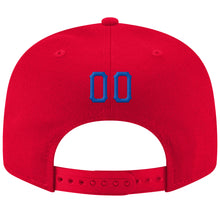 Load image into Gallery viewer, Custom Red Royal-White Stitched Adjustable Snapback Hat

