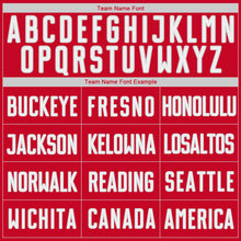 Load image into Gallery viewer, Custom Red White-Gray Authentic Throwback Basketball Jersey
