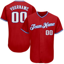 Load image into Gallery viewer, Custom Red White-Royal Authentic Baseball Jersey
