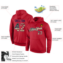 Load image into Gallery viewer, Custom Stitched Red Vintage USA Flag-Cream Sports Pullover Sweatshirt Hoodie
