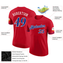 Load image into Gallery viewer, Custom Red Royal-White Performance T-Shirt
