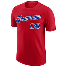 Load image into Gallery viewer, Custom Red Royal-White Performance T-Shirt
