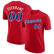 Load image into Gallery viewer, Custom Red Royal-White Performance T-Shirt
