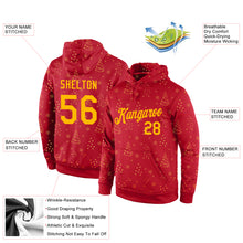 Load image into Gallery viewer, Custom Stitched Red Gold Christmas 3D Sports Pullover Sweatshirt Hoodie
