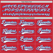 Load image into Gallery viewer, Custom Red White-Royal Hockey Jersey
