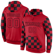 Load image into Gallery viewer, Custom Stitched Red Red-Black Sports Pullover Sweatshirt Hoodie
