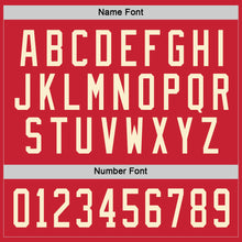 Load image into Gallery viewer, Custom Red Cream Hockey Jersey
