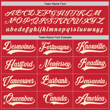 Load image into Gallery viewer, Custom Red Cream Hockey Jersey
