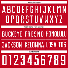 Load image into Gallery viewer, Custom Red White Authentic Throwback Basketball Shorts
