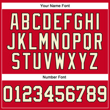 Load image into Gallery viewer, Custom Red Cream-Black Authentic Throwback Basketball Jersey
