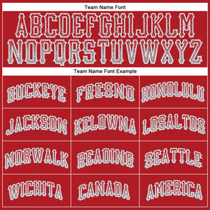 Custom Red Gray-White Authentic Drift Fashion Baseball Jersey