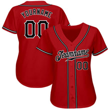 Load image into Gallery viewer, Custom Red Black-White Authentic Baseball Jersey
