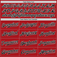 Load image into Gallery viewer, Custom Red Black-White Authentic Baseball Jersey
