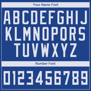 Custom Royal White Round Neck Basketball Jersey - Fcustom