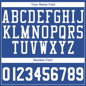 Custom Royal White Round Neck Suit Basketball Jersey - Fcustom