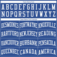Load image into Gallery viewer, Custom Royal White Round Neck Suit Basketball Jersey - Fcustom
