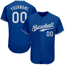 Load image into Gallery viewer, Custom Royal White Authentic Baseball Jersey
