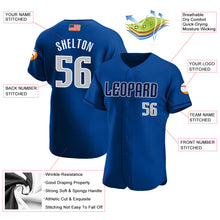 Load image into Gallery viewer, Custom Royal Gray-Navy Authentic American Flag Fashion Baseball Jersey
