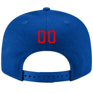 Custom Royal Red-White Stitched Adjustable Snapback Hat