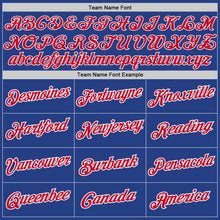 Load image into Gallery viewer, Custom Royal Red-White Authentic Throwback Basketball Jersey
