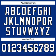 Load image into Gallery viewer, Custom Royal White Pinstripe White-Black Authentic Baseball Jersey
