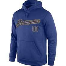 Load image into Gallery viewer, Custom Stitched Royal Royal-Old Gold Sports Pullover Sweatshirt Hoodie
