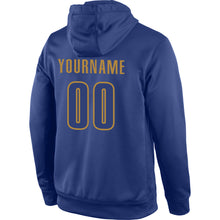 Load image into Gallery viewer, Custom Stitched Royal Royal-Old Gold Sports Pullover Sweatshirt Hoodie

