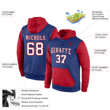 Load image into Gallery viewer, Custom Stitched Royal White-Red Sports Pullover Sweatshirt Hoodie
