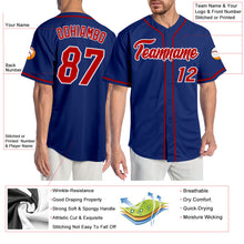 Load image into Gallery viewer, Custom Royal Red-White Authentic Baseball Jersey
