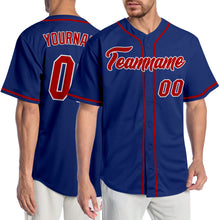 Load image into Gallery viewer, Custom Royal Red-White Authentic Baseball Jersey
