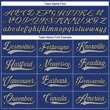 Load image into Gallery viewer, Custom Royal Gray-Black Authentic Baseball Jersey
