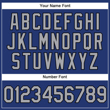 Load image into Gallery viewer, Custom Royal Gray-Black Authentic Baseball Jersey
