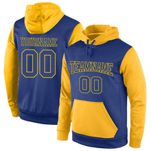 Load image into Gallery viewer, Custom Stitched Royal Royal-Gold Sports Pullover Sweatshirt Hoodie
