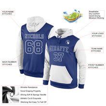 Load image into Gallery viewer, Custom Stitched Royal Royal-White Sports Pullover Sweatshirt Hoodie
