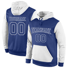 Load image into Gallery viewer, Custom Stitched Royal Royal-White Sports Pullover Sweatshirt Hoodie
