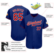 Load image into Gallery viewer, Custom Royal Red-White Authentic Baseball Jersey

