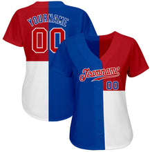 Load image into Gallery viewer, Custom Royal Red-White 3D Pattern Design Multicolor Authentic Baseball Jersey
