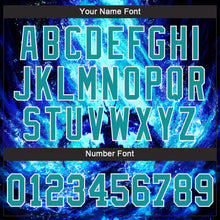 Load image into Gallery viewer, Custom Royal Teal-White 3D Pattern Design Water Dragon Authentic Baseball Jersey
