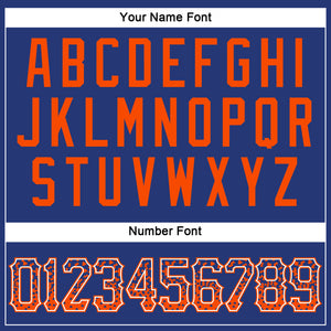 Custom Royal Orange-White Authentic Drift Fashion Baseball Jersey