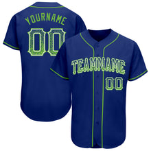 Load image into Gallery viewer, Custom Royal Neon Green-White Authentic Drift Fashion Baseball Jersey
