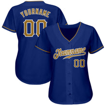 Load image into Gallery viewer, Custom Royal Old Gold-White Authentic Baseball Jersey
