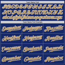 Load image into Gallery viewer, Custom Royal Old Gold-White Authentic Baseball Jersey
