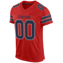 Load image into Gallery viewer, Custom Scarlet Navy-Light Gray Mesh Authentic Football Jersey - Fcustom
