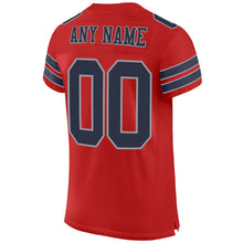Load image into Gallery viewer, Custom Scarlet Navy-Light Gray Mesh Authentic Football Jersey - Fcustom
