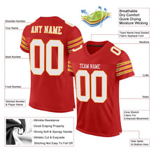 Load image into Gallery viewer, Custom Scarlet White-Gold Mesh Authentic Football Jersey - Fcustom
