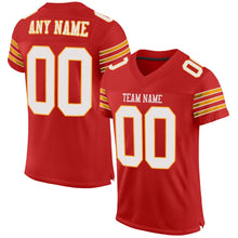 Load image into Gallery viewer, Custom Scarlet White-Gold Mesh Authentic Football Jersey - Fcustom
