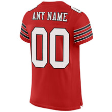 Load image into Gallery viewer, Custom Scarlet White-Black Mesh Authentic Football Jersey - Fcustom
