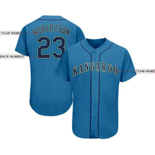 Load image into Gallery viewer, Custom Light Blue Navy-Teal Baseball Jersey
